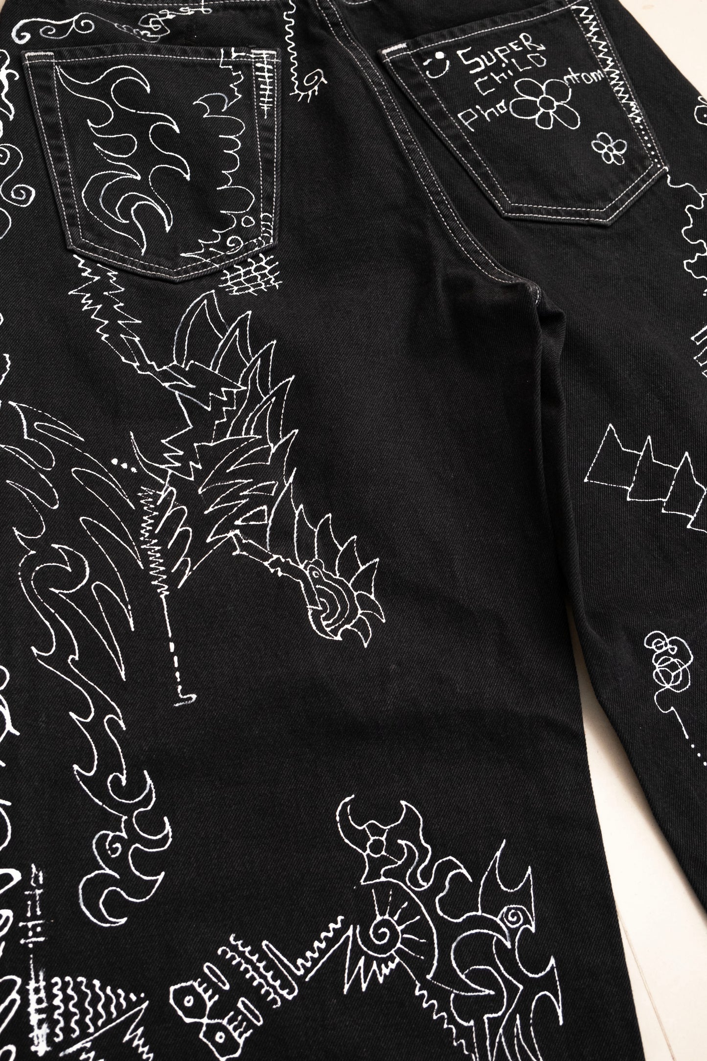 Silver Lining (Hand-Painted Denim)
