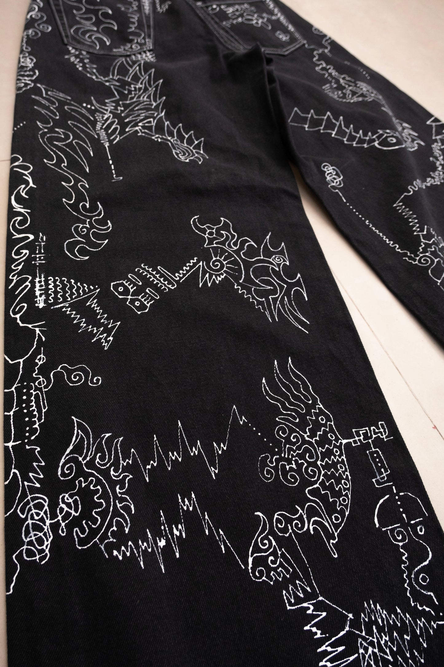 Silver Lining (Hand-Painted Denim)