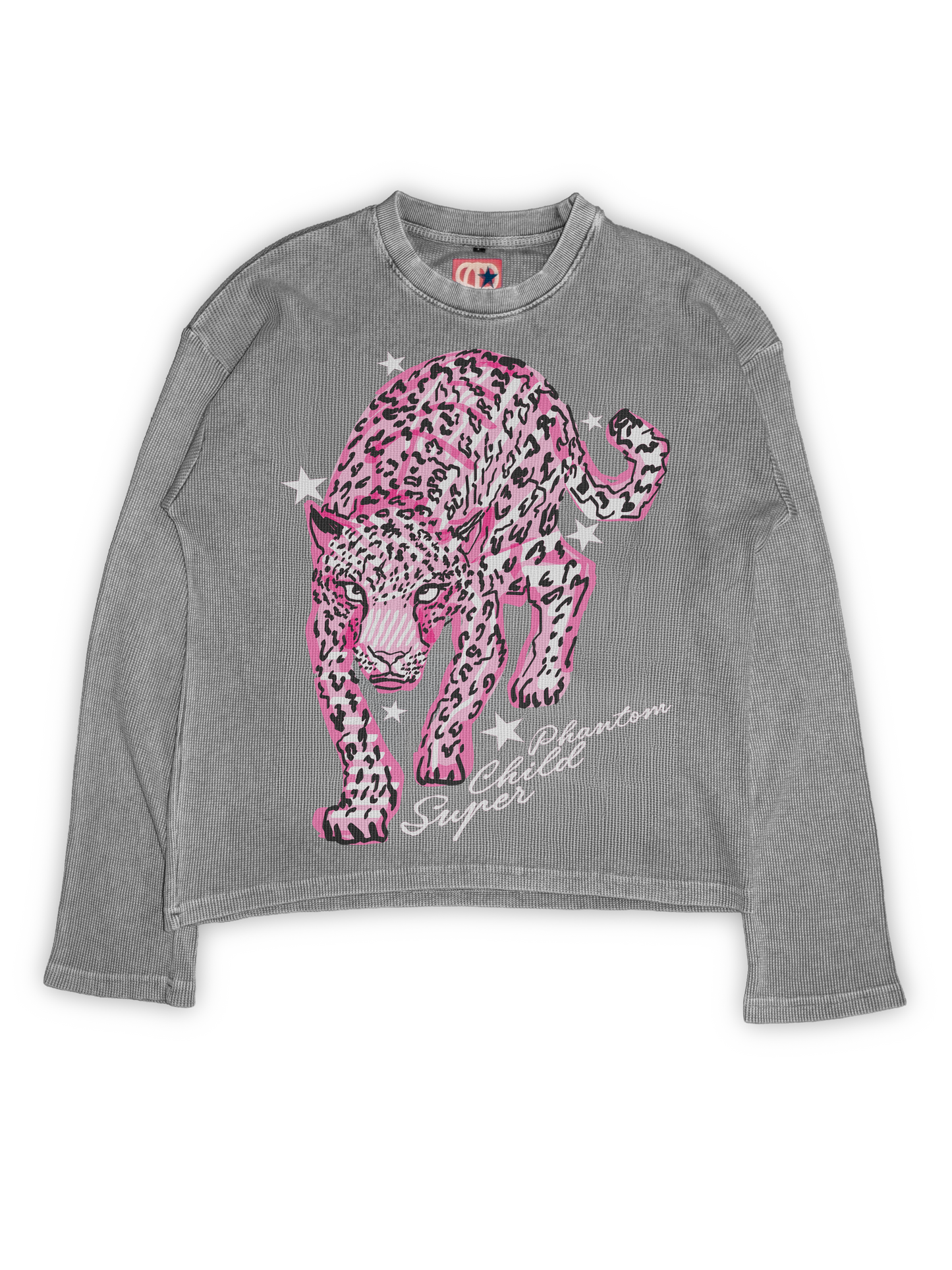Pink Leopard (waffle knit)