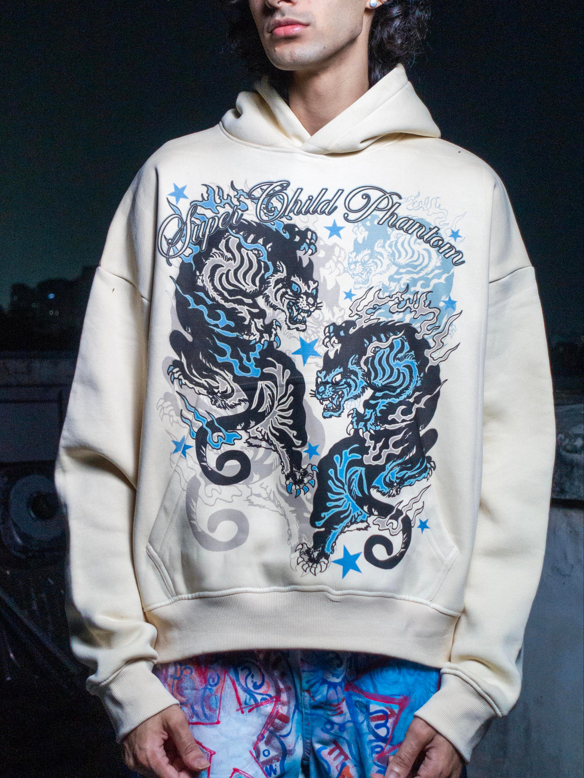 Double Tiger (Cream Hoodie)