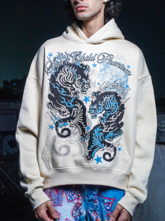 Double Tiger (Cream Hoodie)