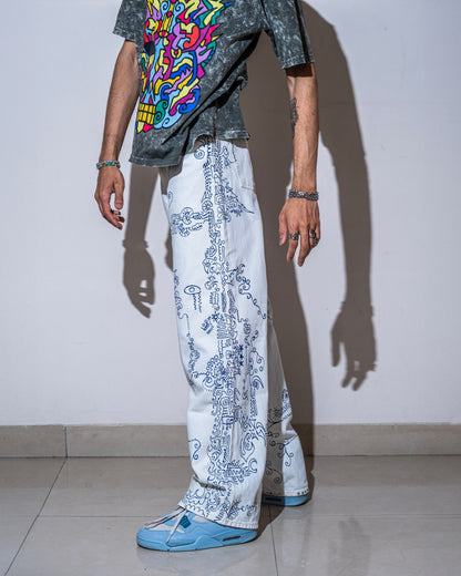 Blue Lining (Hand-Painted)