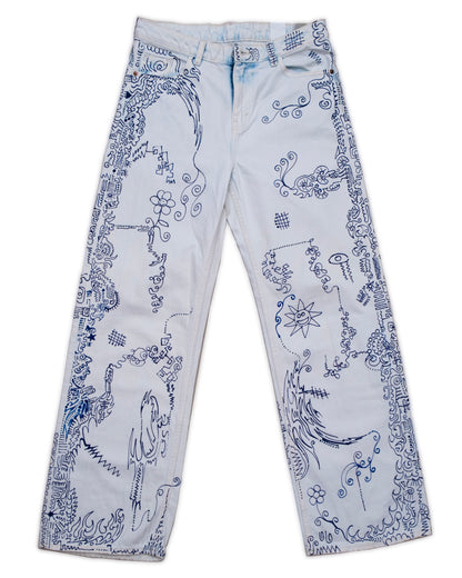 Blue Lining (Hand-Painted)