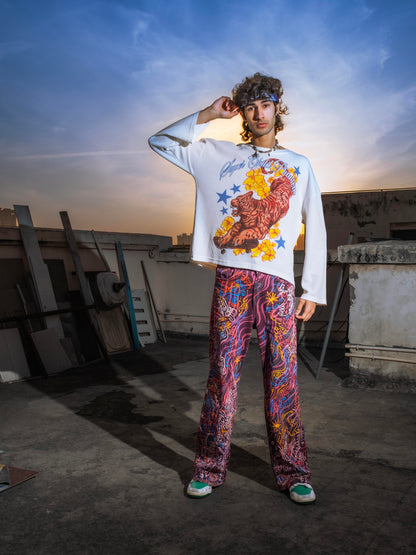 Tiger on Ice (Waffle Knit)