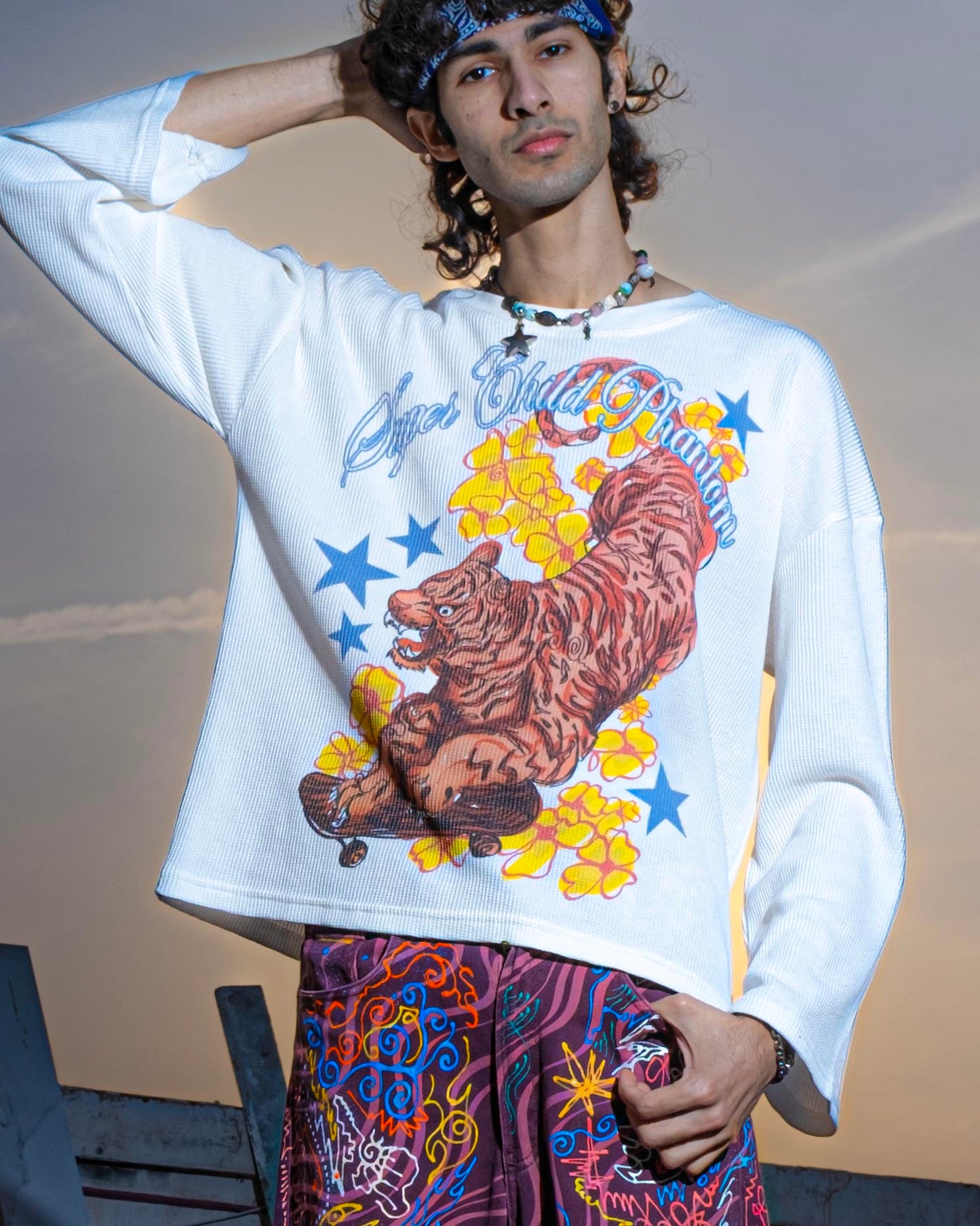 Tiger on Ice (Waffle Knit)