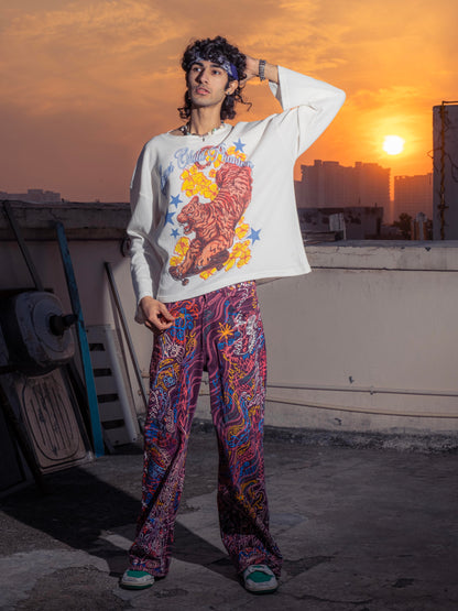 Tiger on Ice (Waffle Knit)