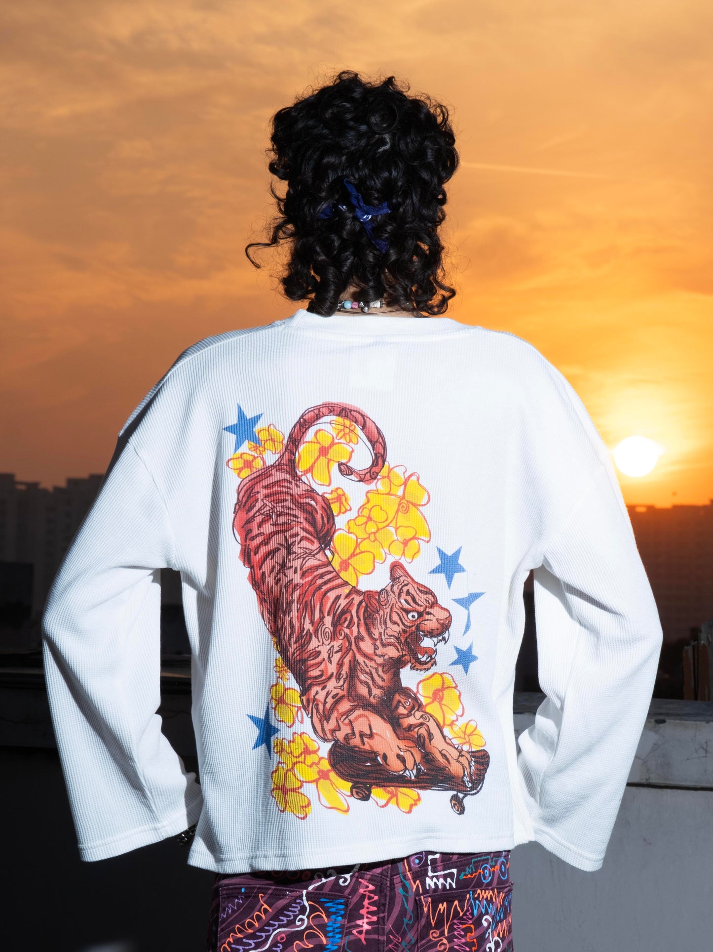 Tiger on Ice (Waffle Knit)