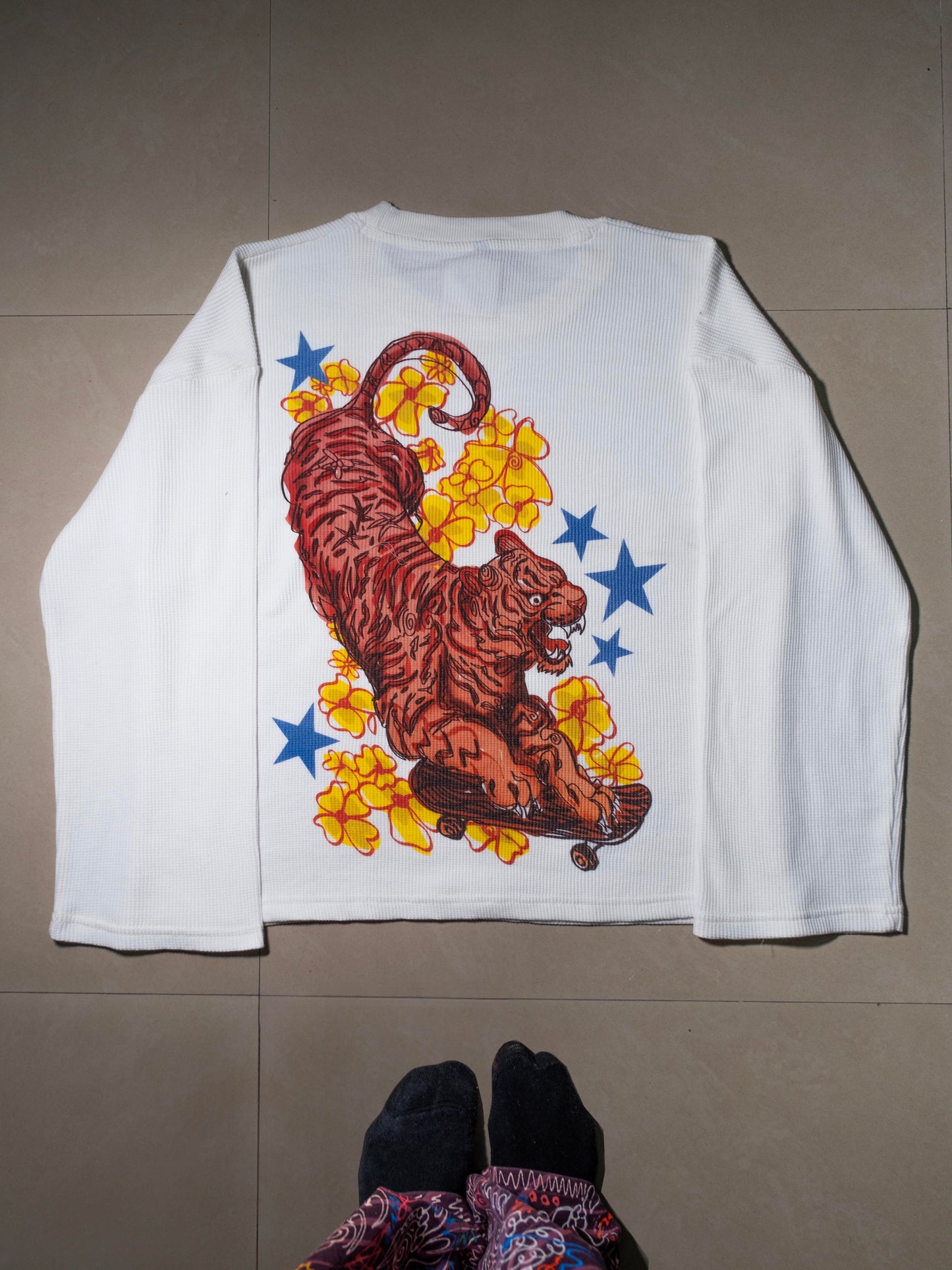 Tiger on Ice (Waffle Knit)