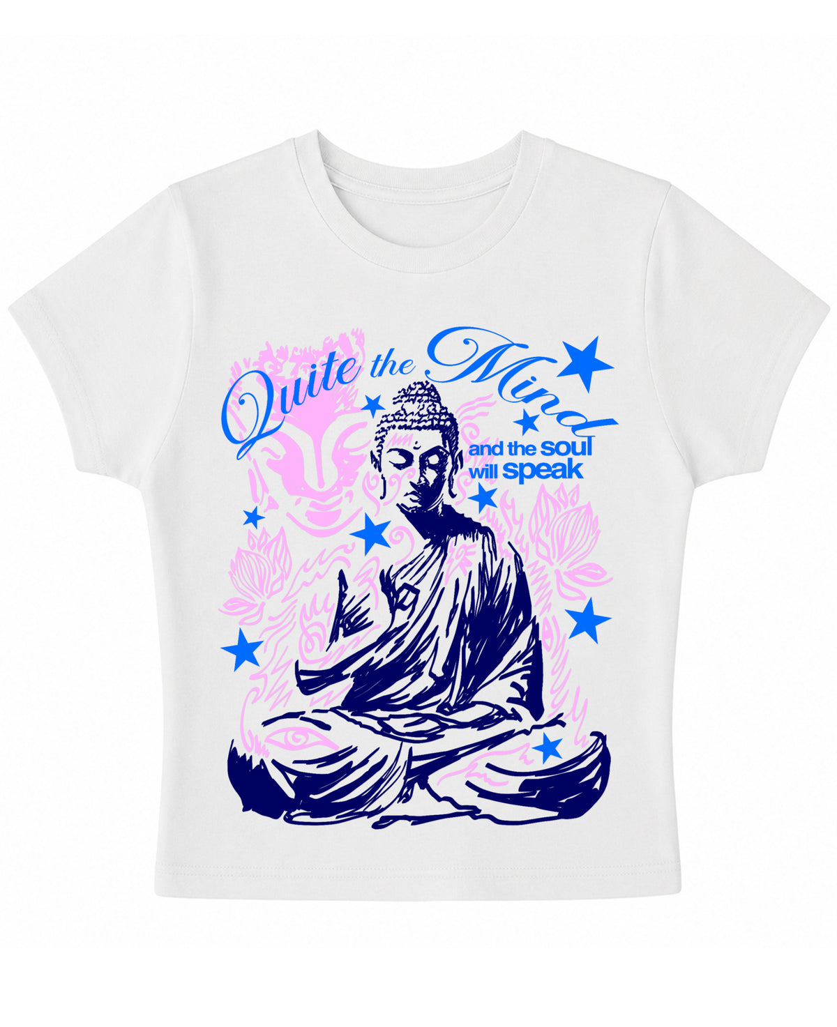 White Baby Tee Front Design
