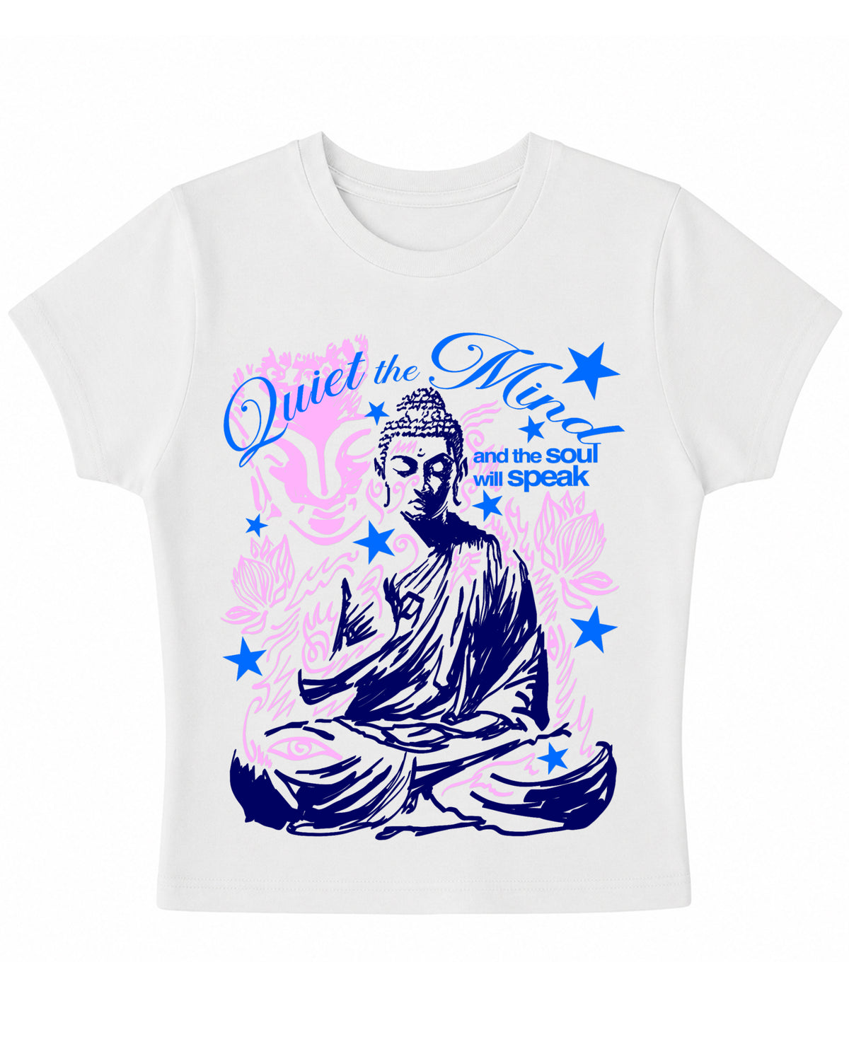 White Baby Tee Front Design