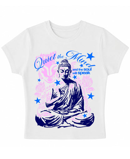 White Baby Tee Front Design