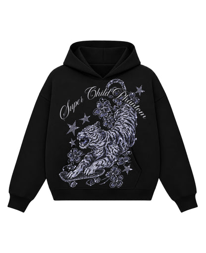 Black Boxy Hoodie Front Design