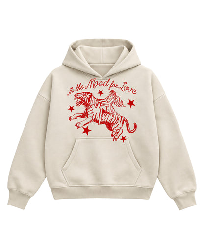 Cream Boxy Hoodie Front Design