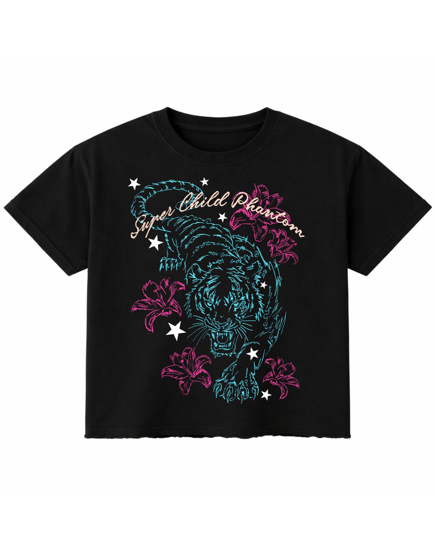 Black Boxy Fit T-shirt Front Design