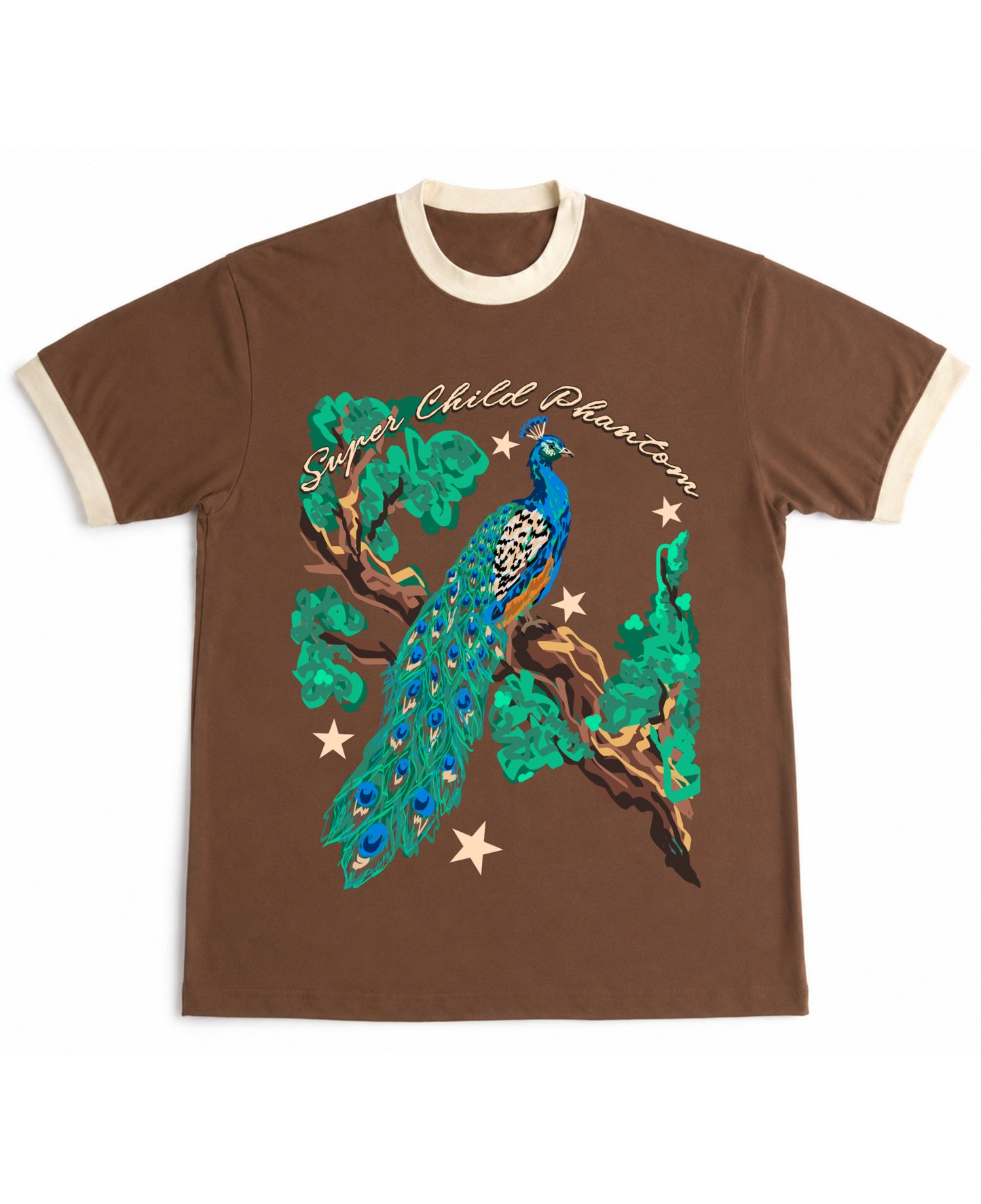 Mousse & Cream Ringer tee Front Design