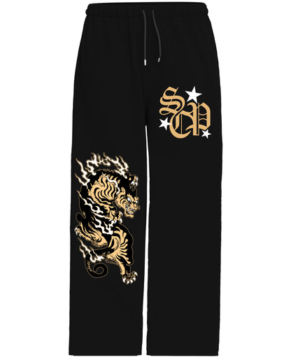 Black Baggy Fit Sweatpants Front Design