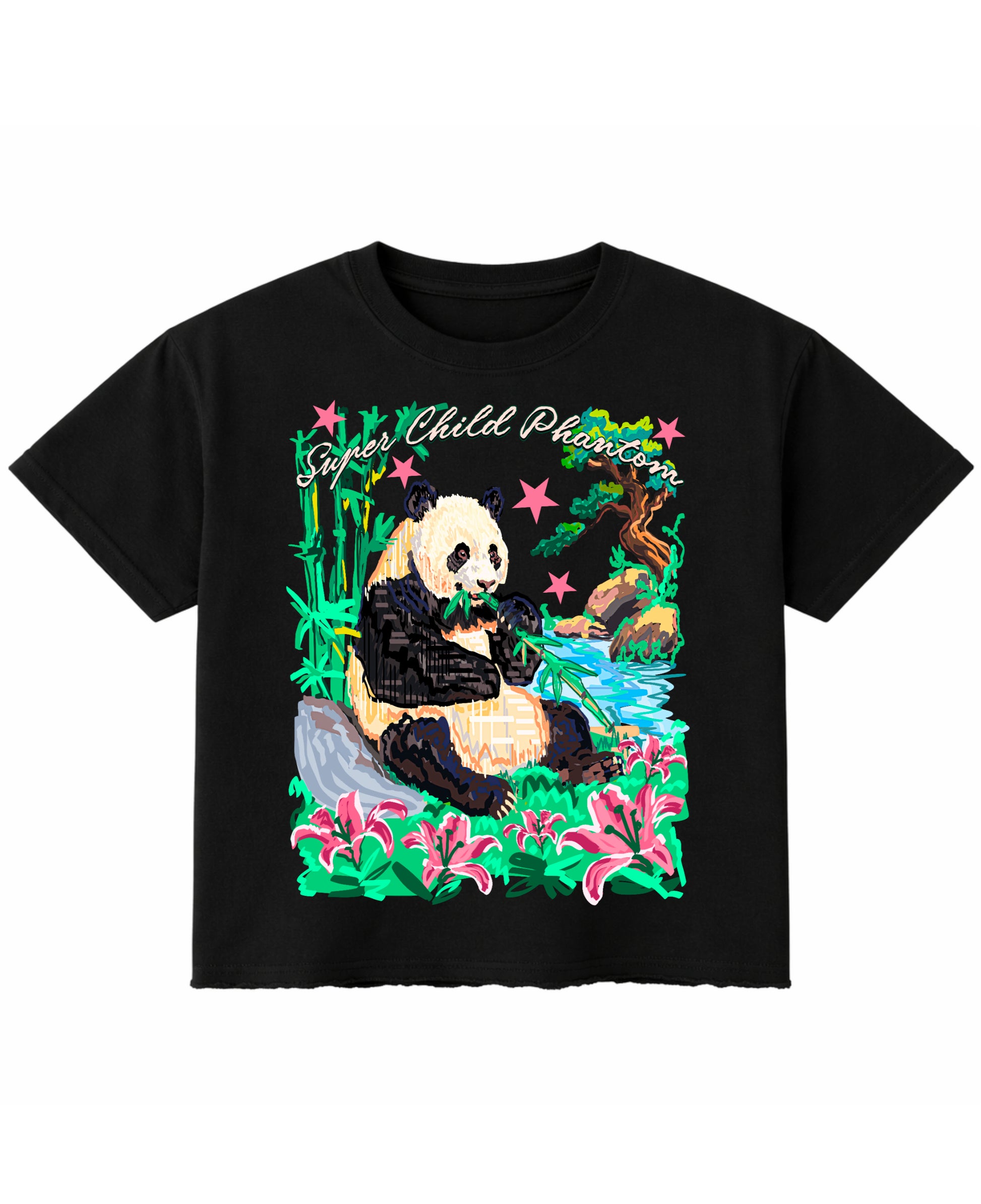 Black Boxy Fit T-shirt Front Design